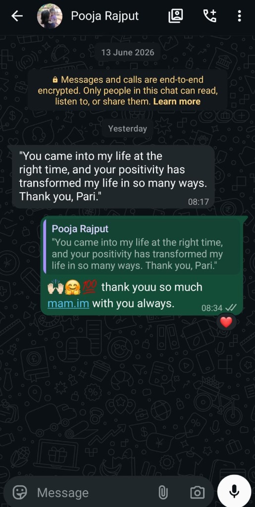 WhatsApp Review from Pooja Rajput